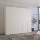 Kacey Pure 5 Door 251cm Wide Wardrobe - Pendle Village Furniture